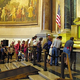 Tourists line up to view the newly discovered children's menu.